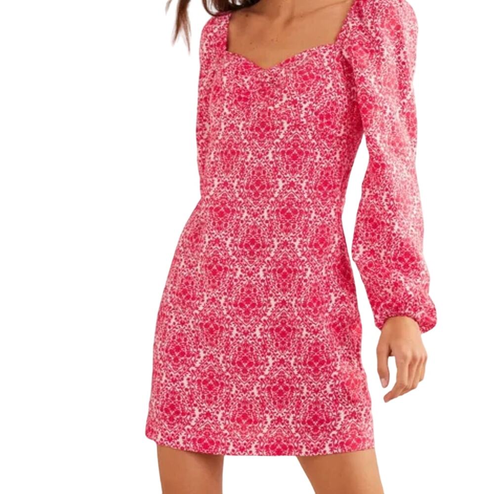Boden|Linen Mini Shift Dress|Pop Peony/Vine Terrace|NWT|SZ 12R‎